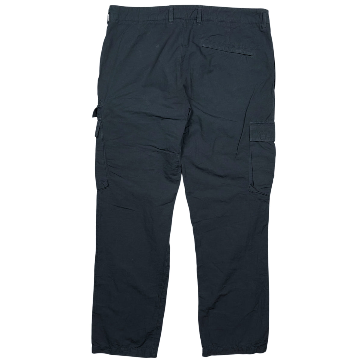 S/S 22 Stone Island Cotton / Linen Blend Cargo Trousers - Navy