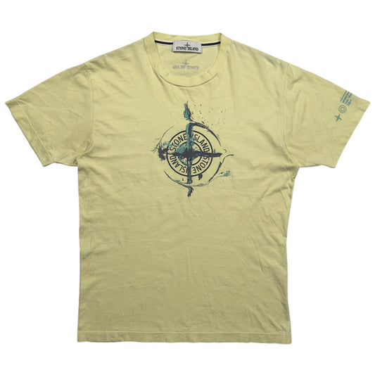 S/S 21 Stone Island Marble One Print T-Shirt - Light Yellow