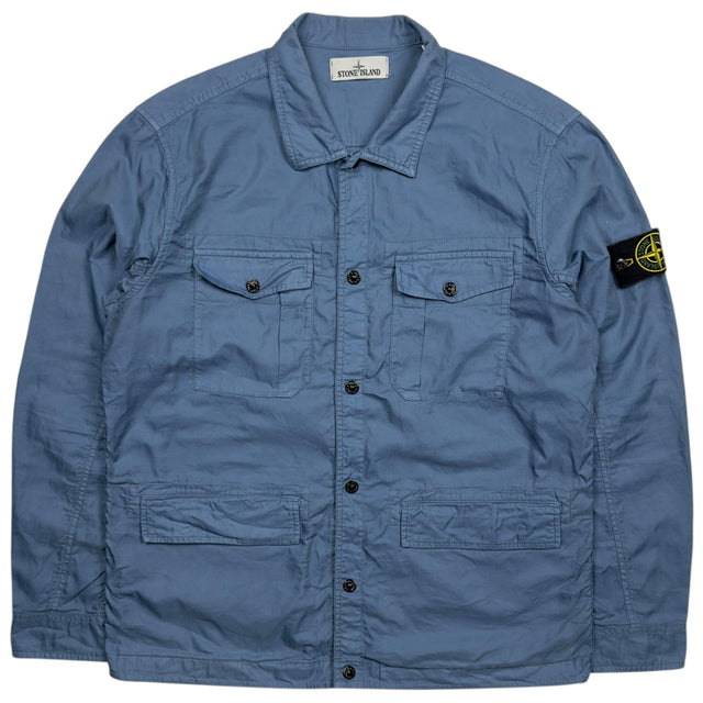 S/S 14 Stone Island Cotton Multipocket Overshirt - Blue