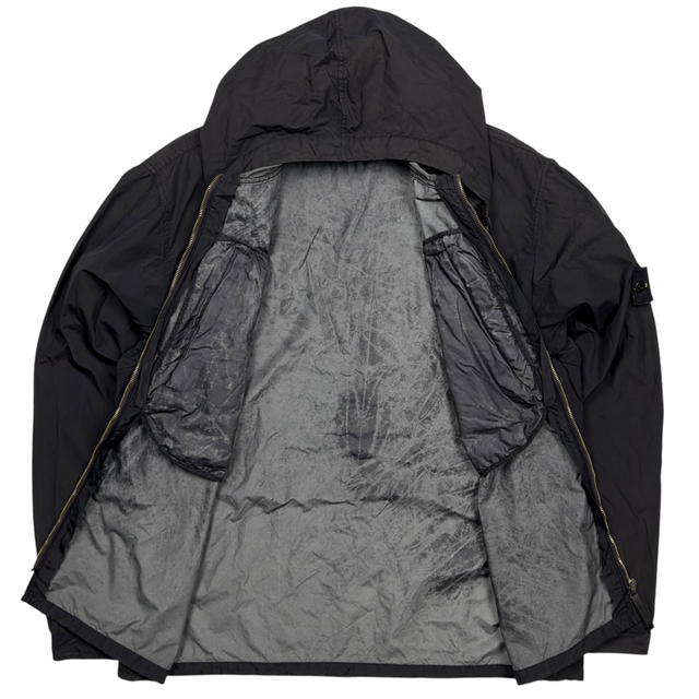 S/S 08 Stone Island Poly Coated Technical Windbreaker Jacket - Black