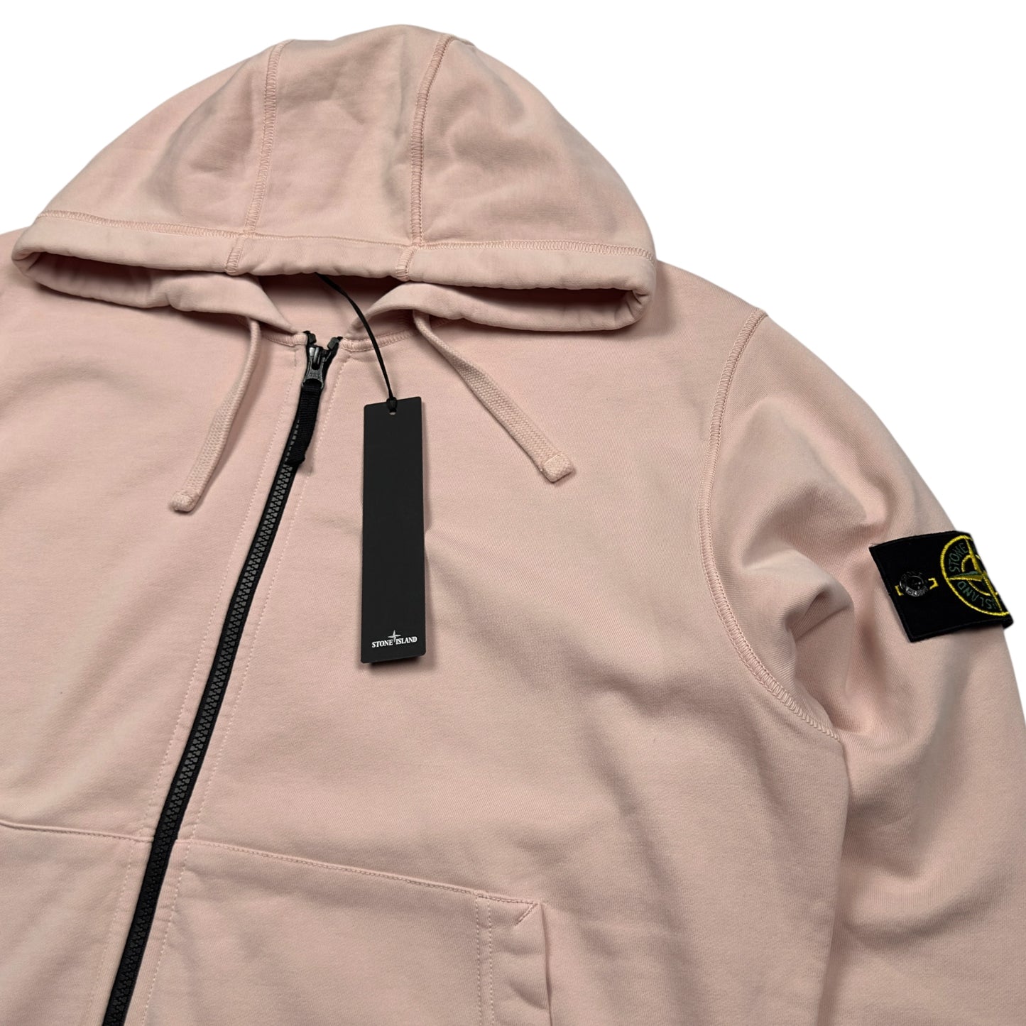 S/S 21 Stone Island Full Zip Hoodie - Dust Pink