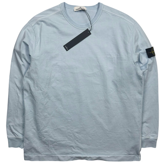 S/S 21 Stone Island Lightweight Cotton Sweater - Baby Blue