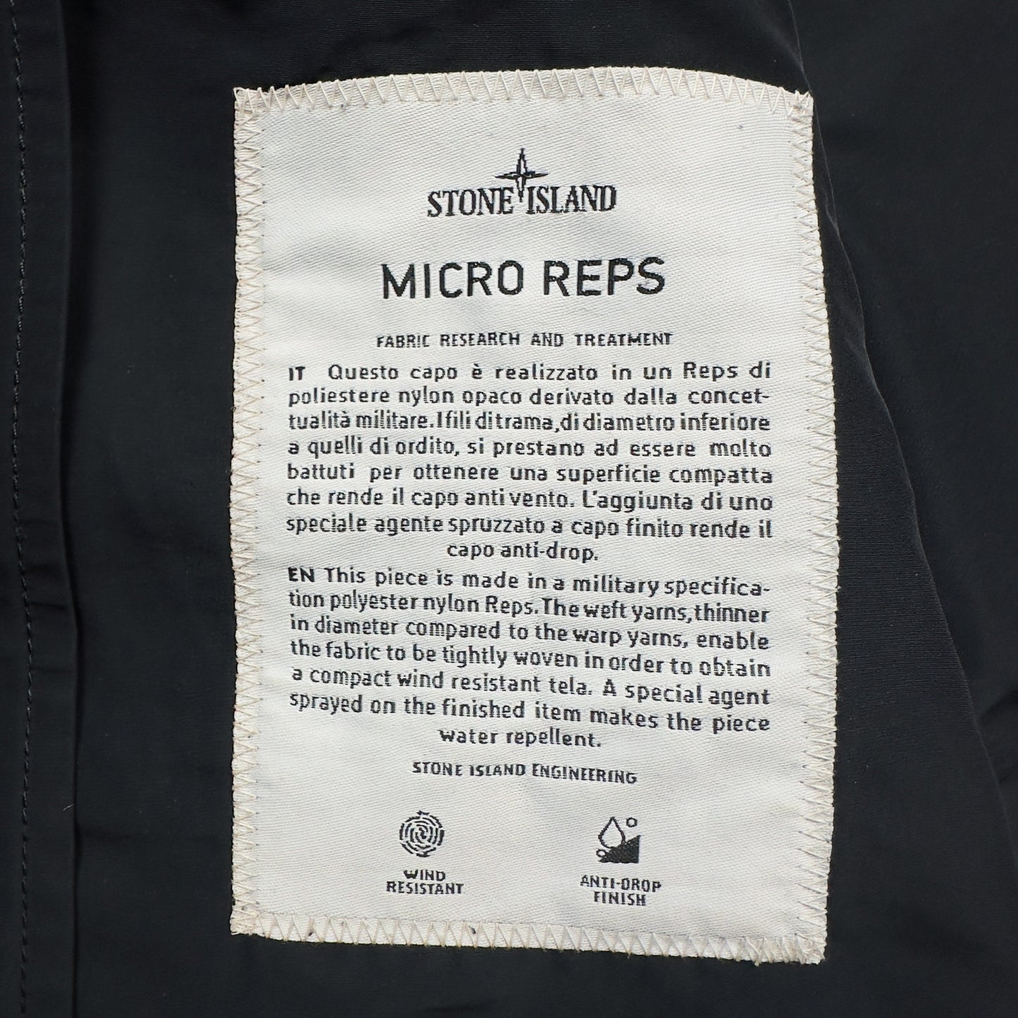S/S 18 Stone Island Micro Reps Parka Jacket - Black