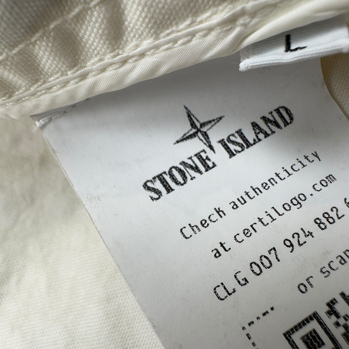 S/S 25 Stone Island Organic Look Nylon Panama TC Bomber Jacket - Ivory