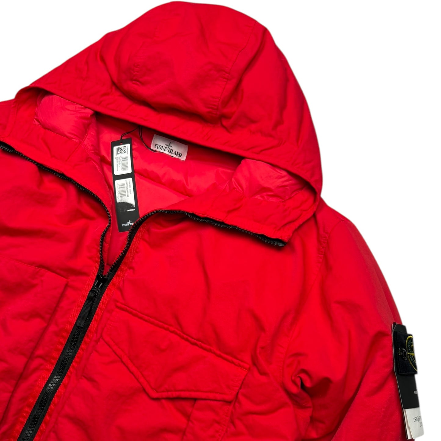 A/W 22 Stone Island Opaque Nylon Twill Down-TC Balaclava Puffer Jacket - Red