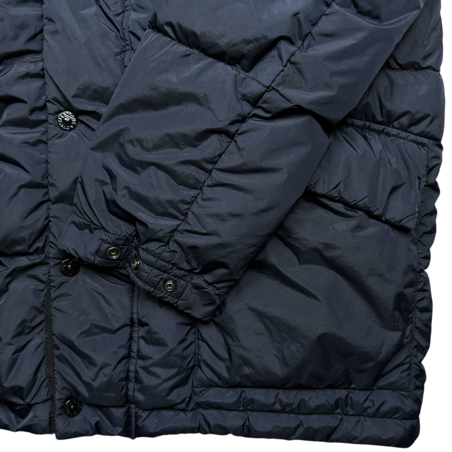 A/W 13 Stone Island Crinkle Reps Down Puffer Parka Jacket - Navy