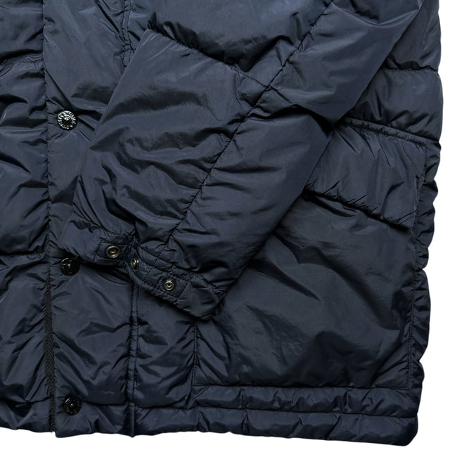 A/W 13 Stone Island Crinkle Reps Down Puffer Parka Jacket - Navy