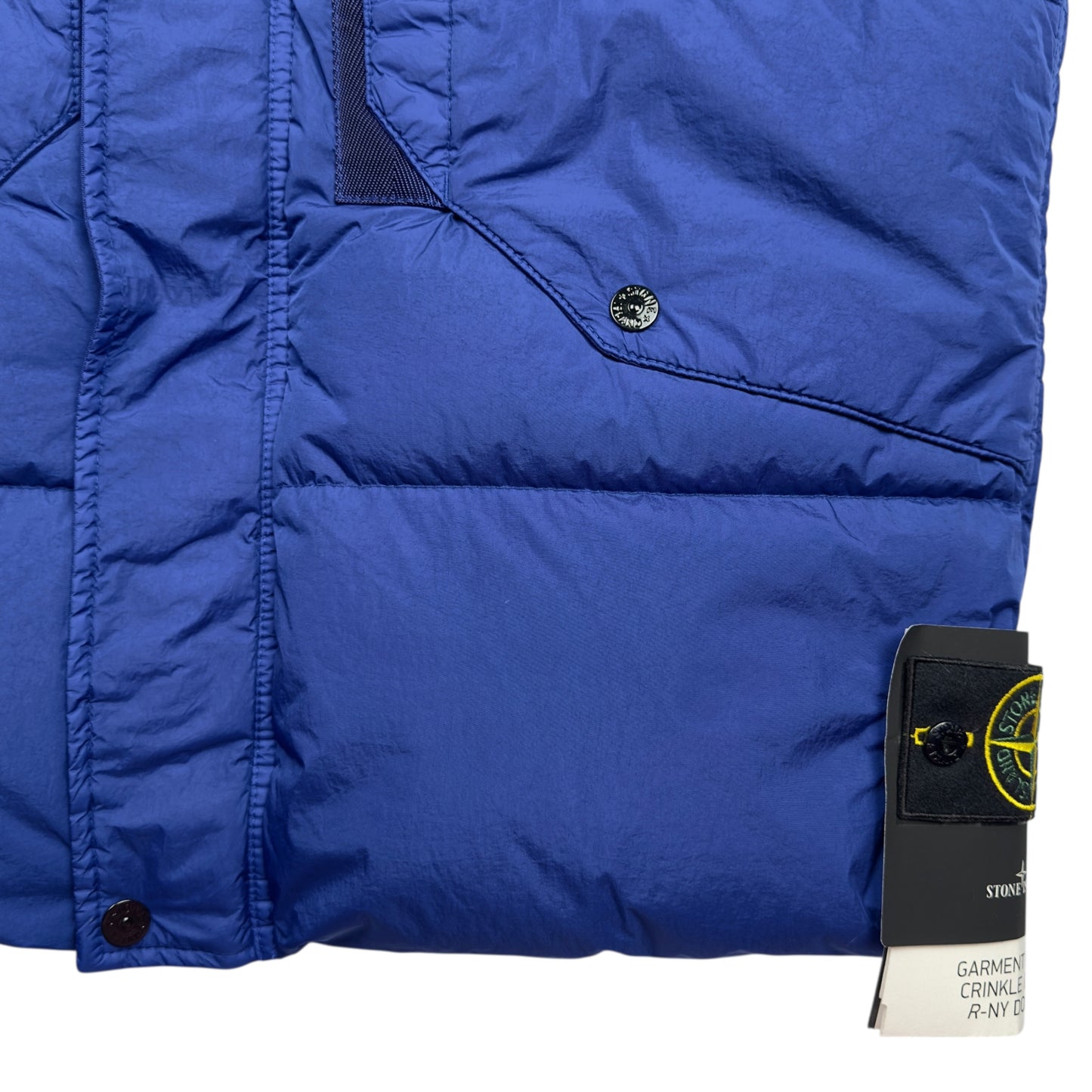 A/W 23 Stone Island Crinkle Reps R NY Down Gilet - Electric Blue