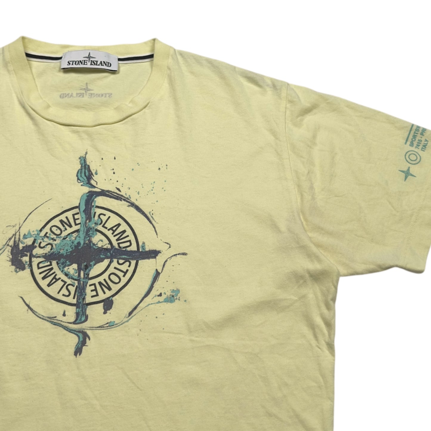 S/S 21 Stone Island Marble One Print T-Shirt - Light Yellow