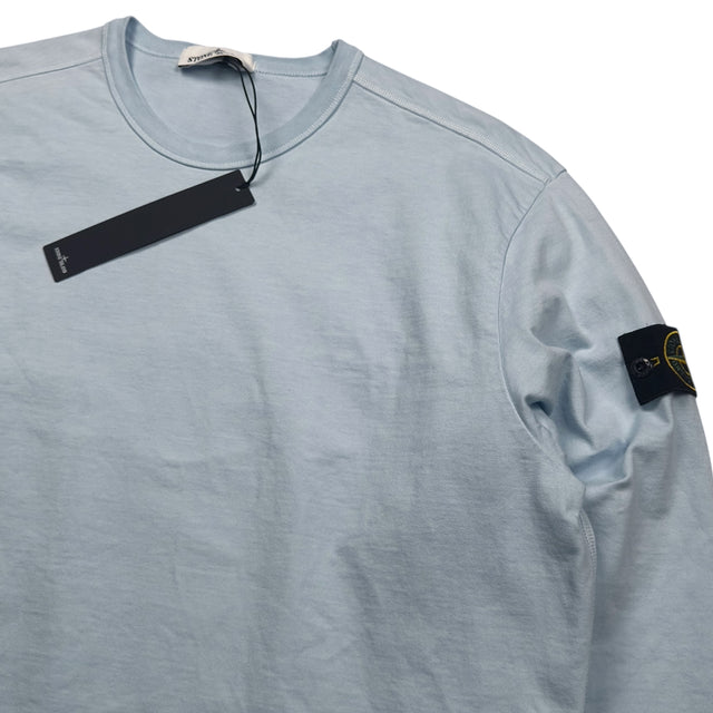 S/S 21 Stone Island Lightweight Cotton Sweater - Baby Blue