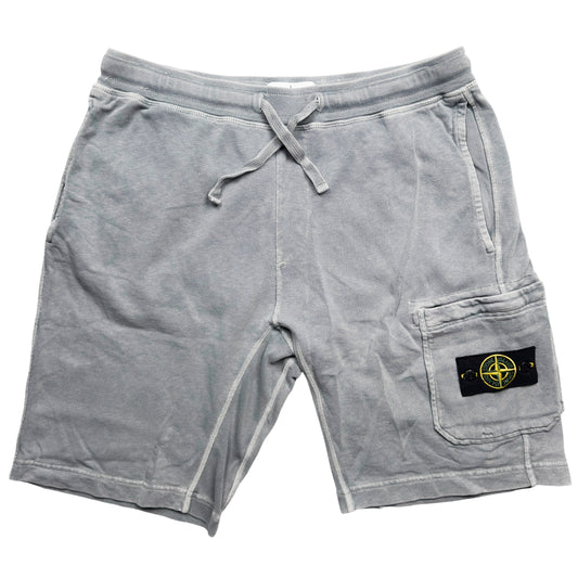 S/S 21 Stone Island Cotton Jersey Cargo Shorts - Grey