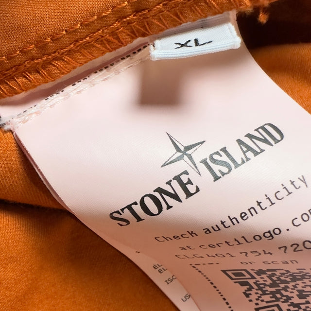 S/S 23 Stone Island Supima Cotton Twill Stretch-TC Overshirt - Orange
