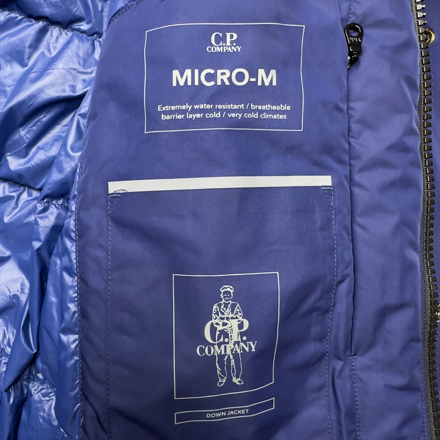 C.P. Company Micro M Down Jacket - Navy