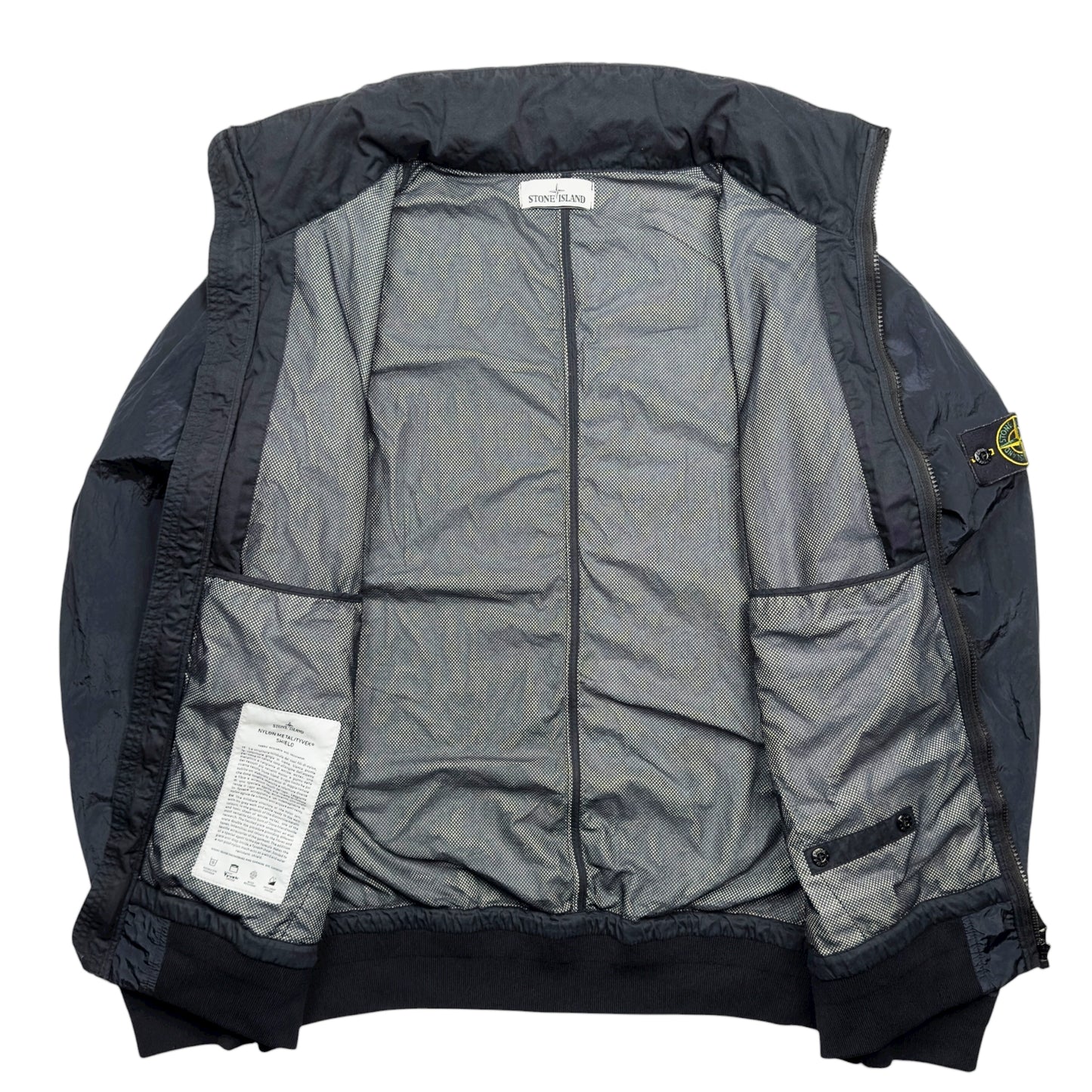 S/S 16 Stone Island Nylon Metal Tyvek Shield Jacket - Navy