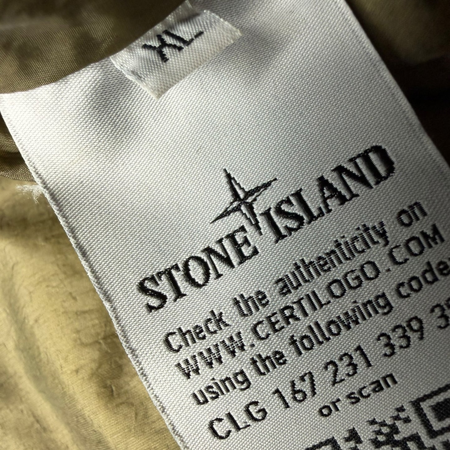 A/W 18 Stone Island Crinkle Reps NY Down Gilet - Khaki