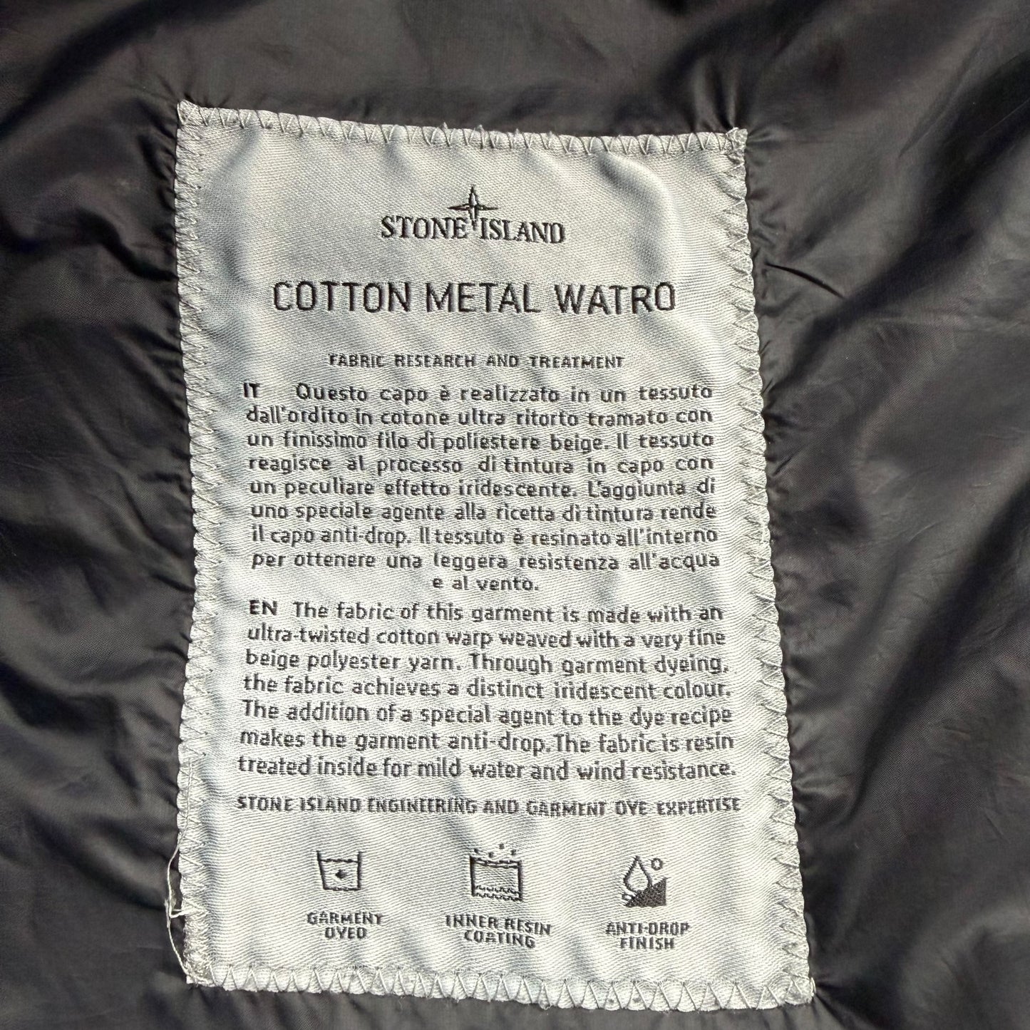 A/W 18 Stone Island Cotton Metal Watro Down Puffer Jacket