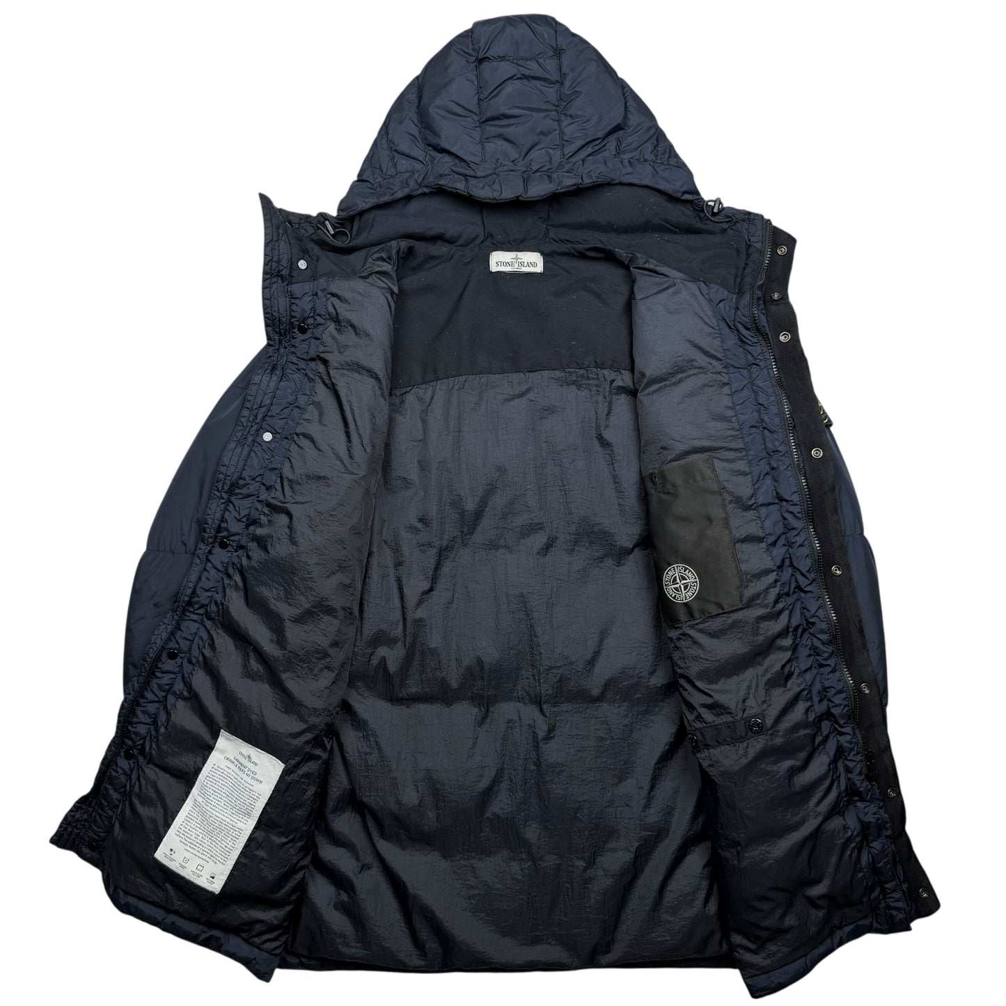 A/W 13 Stone Island Crinkle Reps Down Puffer Parka Jacket - Navy