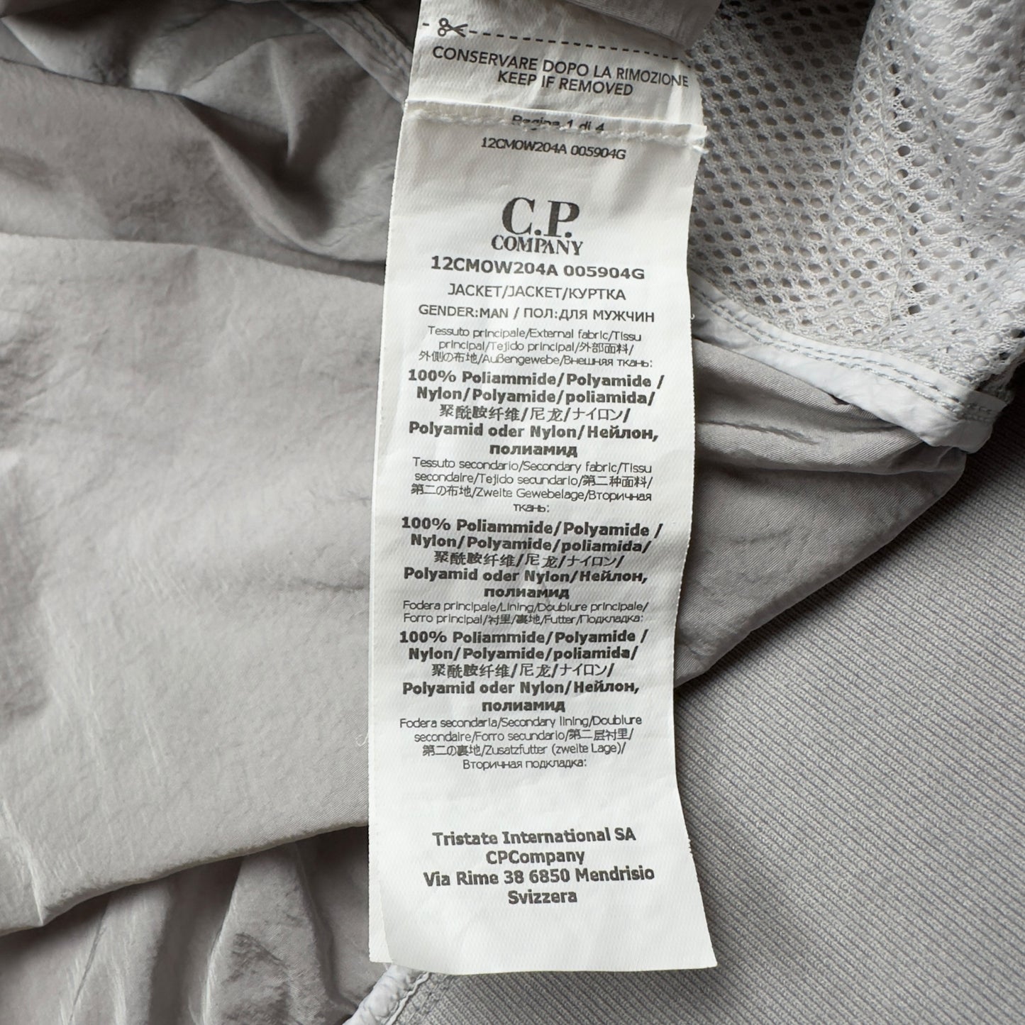 C.P. Company Chrome Bomber Jacket - Grey
