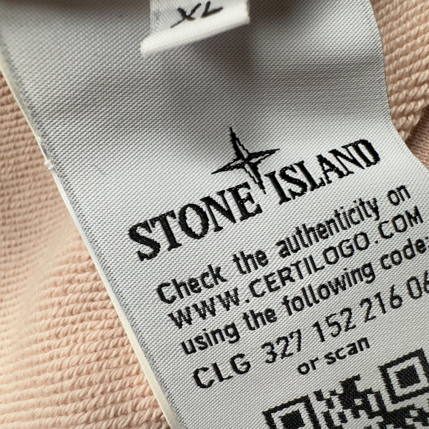 S/S 21 Stone Island Full Zip Hoodie - Dust Pink