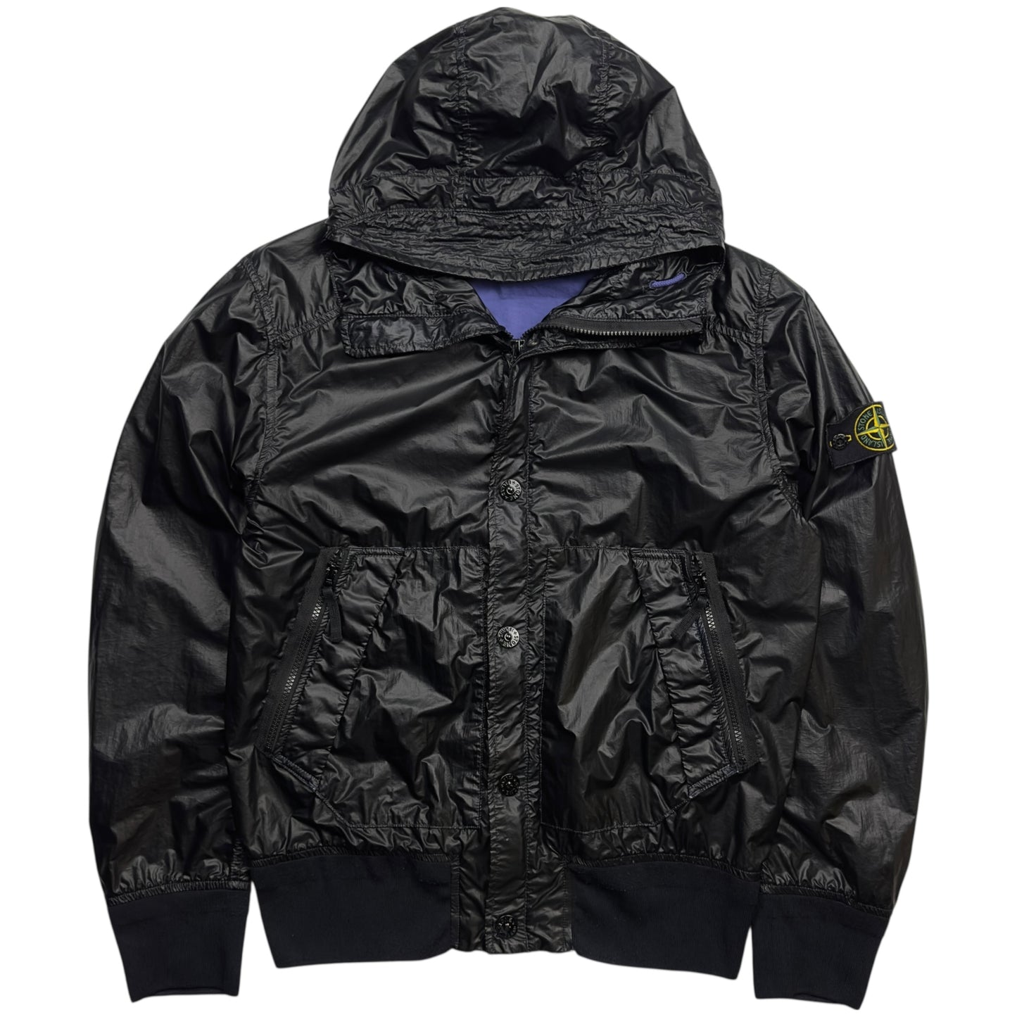 S/S 13 Stone Island Glass Hooded Jacket - Black