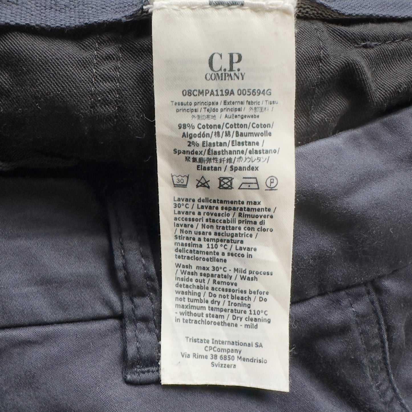 C.P. Company Ergonomic Fit Cargo Trousers - Navy