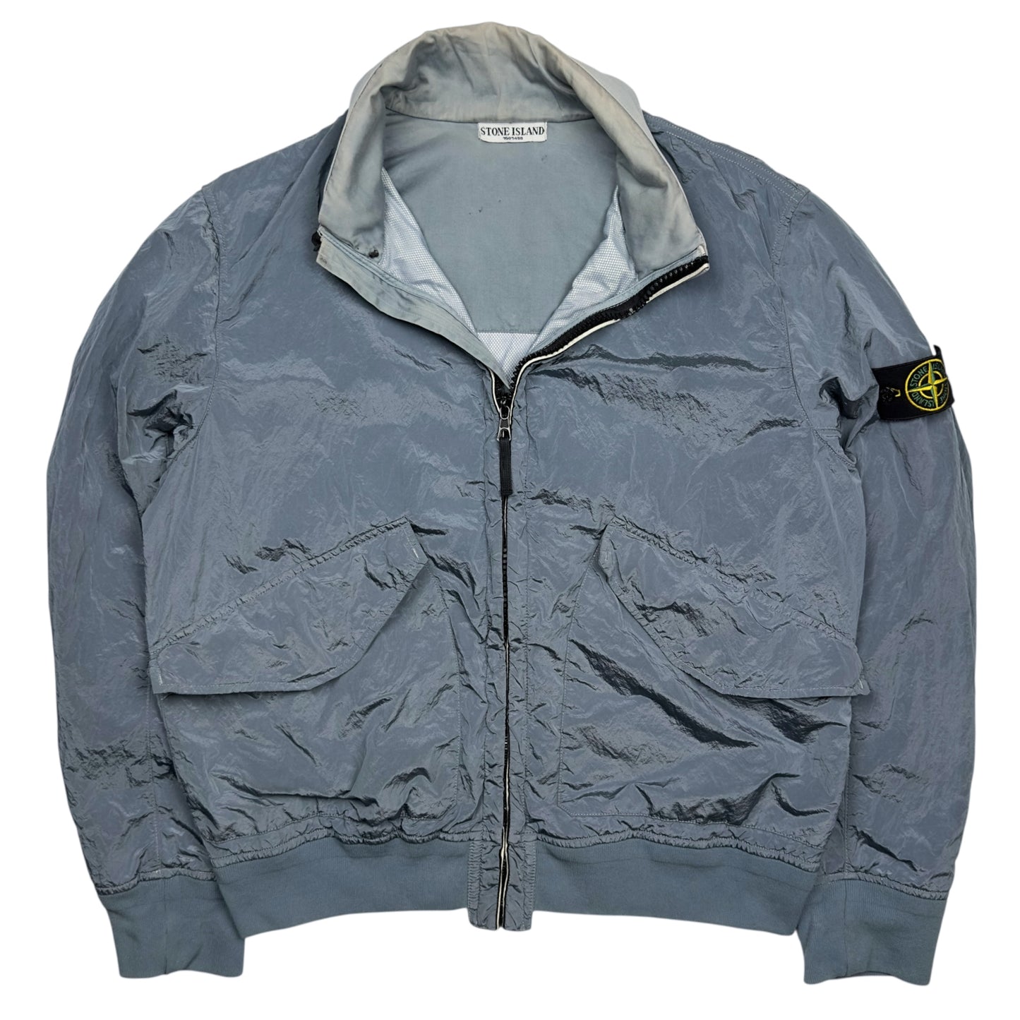 S/S 09 Stone Island Nylon Metal Watro Bomber Jacket - Light Blue