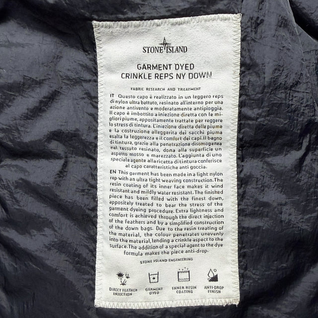 A/W 13 Stone Island Crinkle Reps Down Puffer Parka Jacket - Navy
