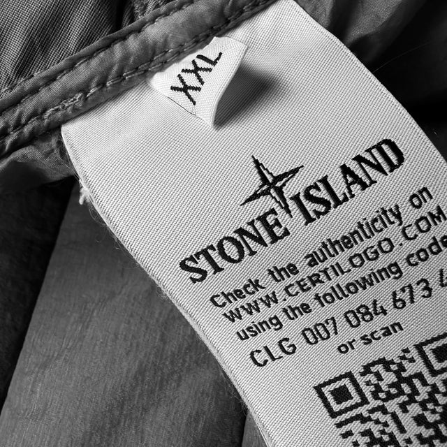 S/S 21 Stone Island Loom Woven Down Chambers Stretch Nylon Down TC Puffer Gilet - Grey