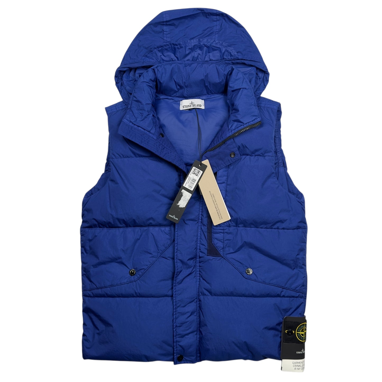 A/W 23 Stone Island Crinkle Reps R NY Down Gilet - Electric Blue