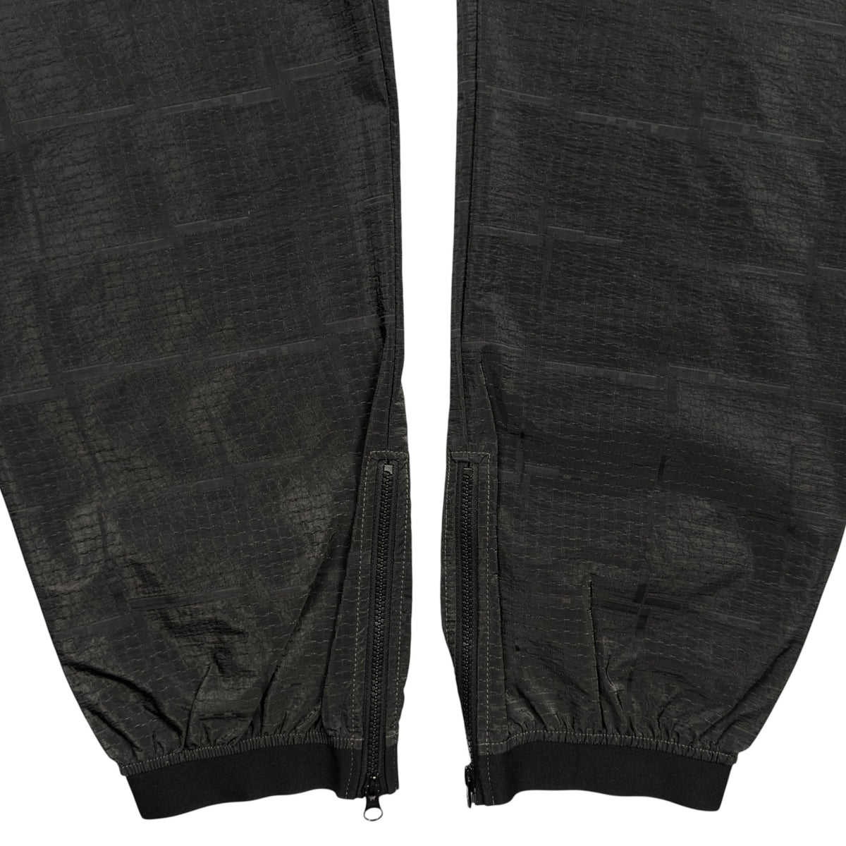 A/W 16 Stone Island House Check Jacquard Nylon Metal Black Watro Cargo Trousers