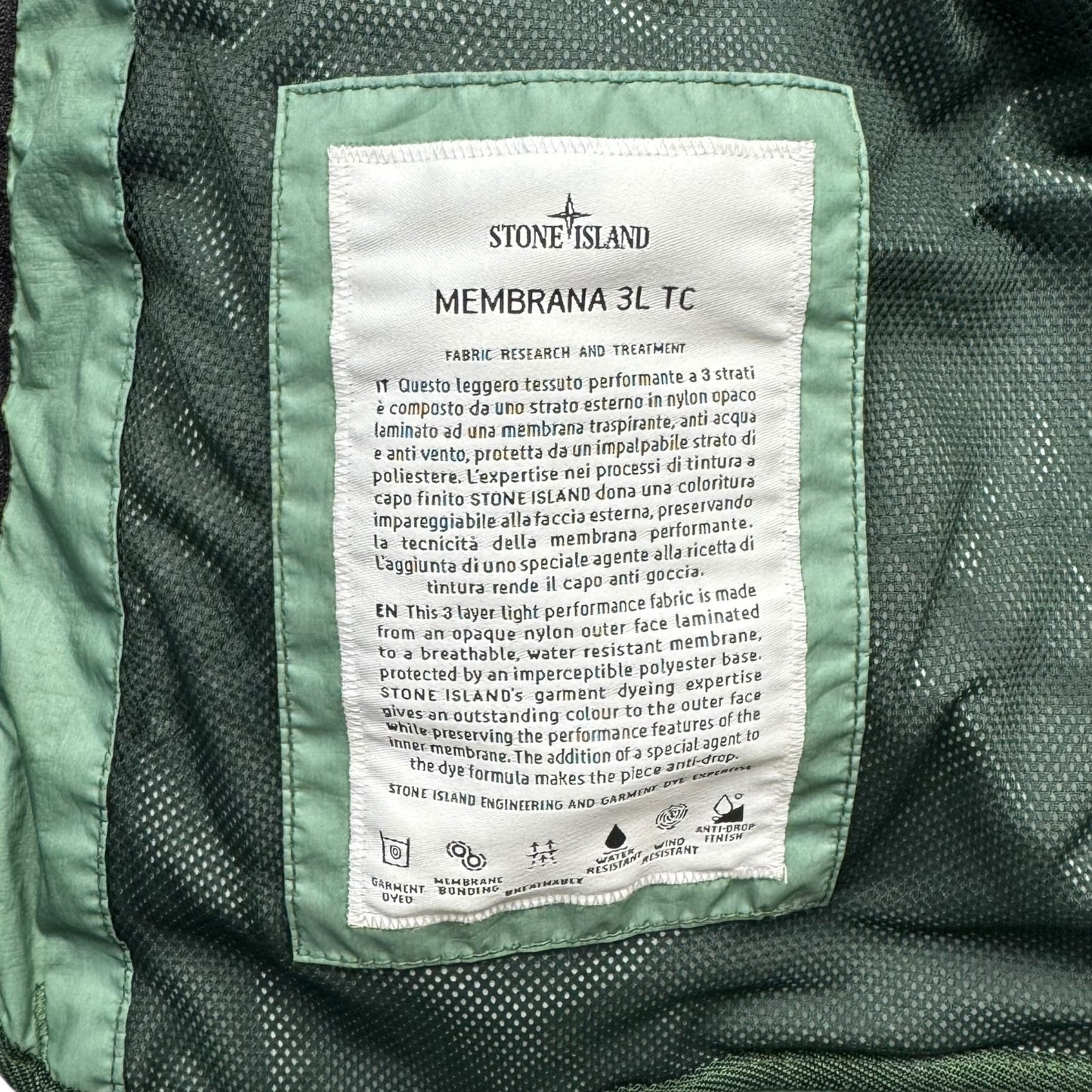 S/S 25 Stone Island Membrana 3L TC Utility Vest - Mint Green