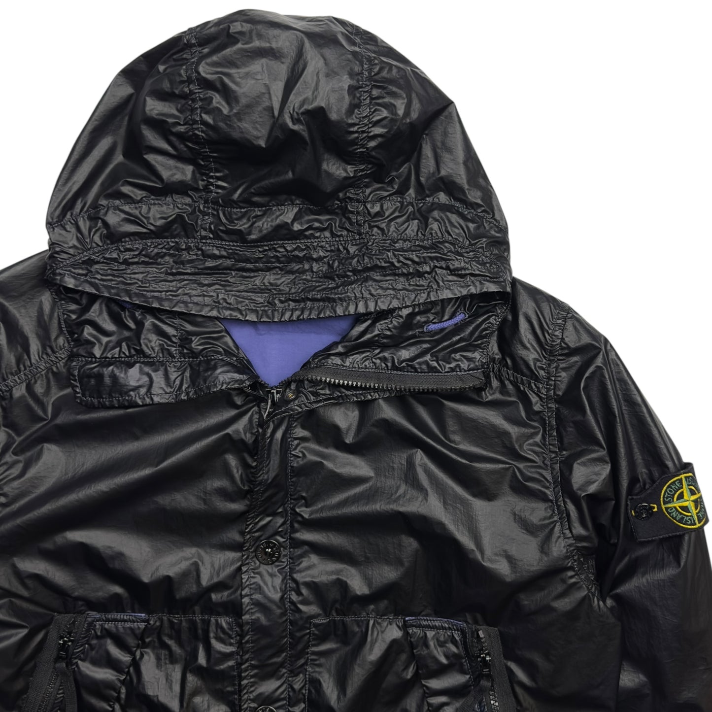 S/S 13 Stone Island Glass Hooded Jacket - Black
