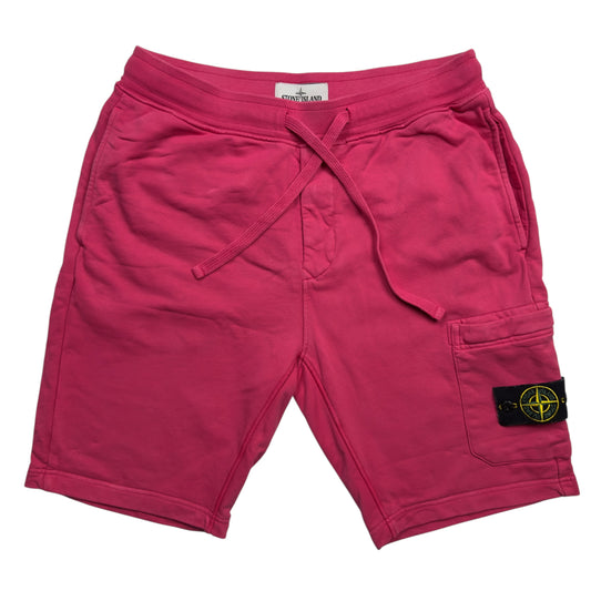S/S 22 Stone Island Cotton Jersey Cargo Shorts - Pink