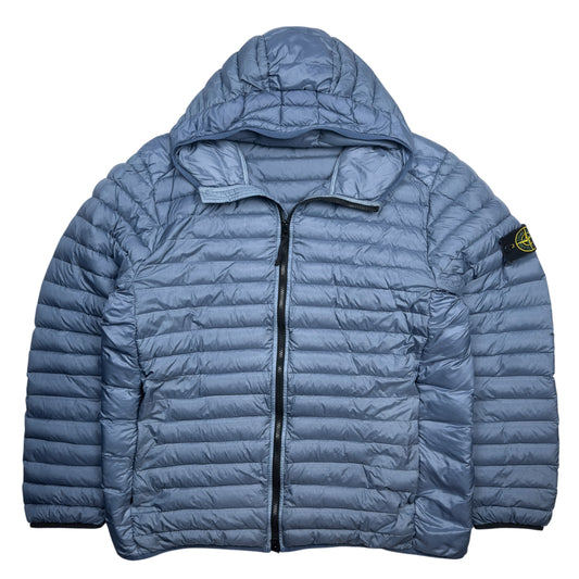 A/W 22 Stone Island Loom Woven Chambers R-Nylon Down TC Puffer Jacket - Avio Blue
