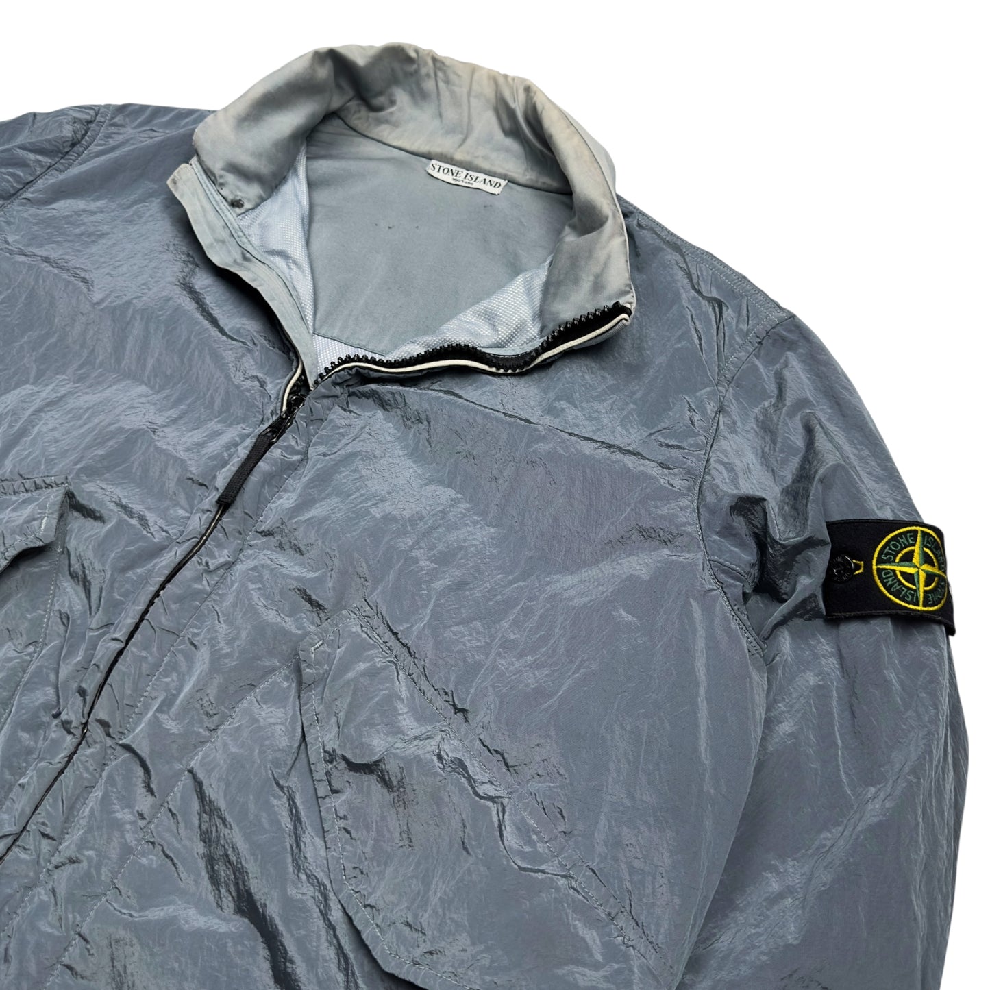 S/S 09 Stone Island Nylon Metal Watro Bomber Jacket - Light Blue