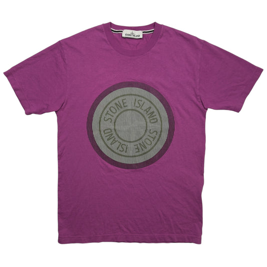 A/W 21 Stone Island 'Lenticular Two' Rubber 3D Logo T-Shirt - Purple
