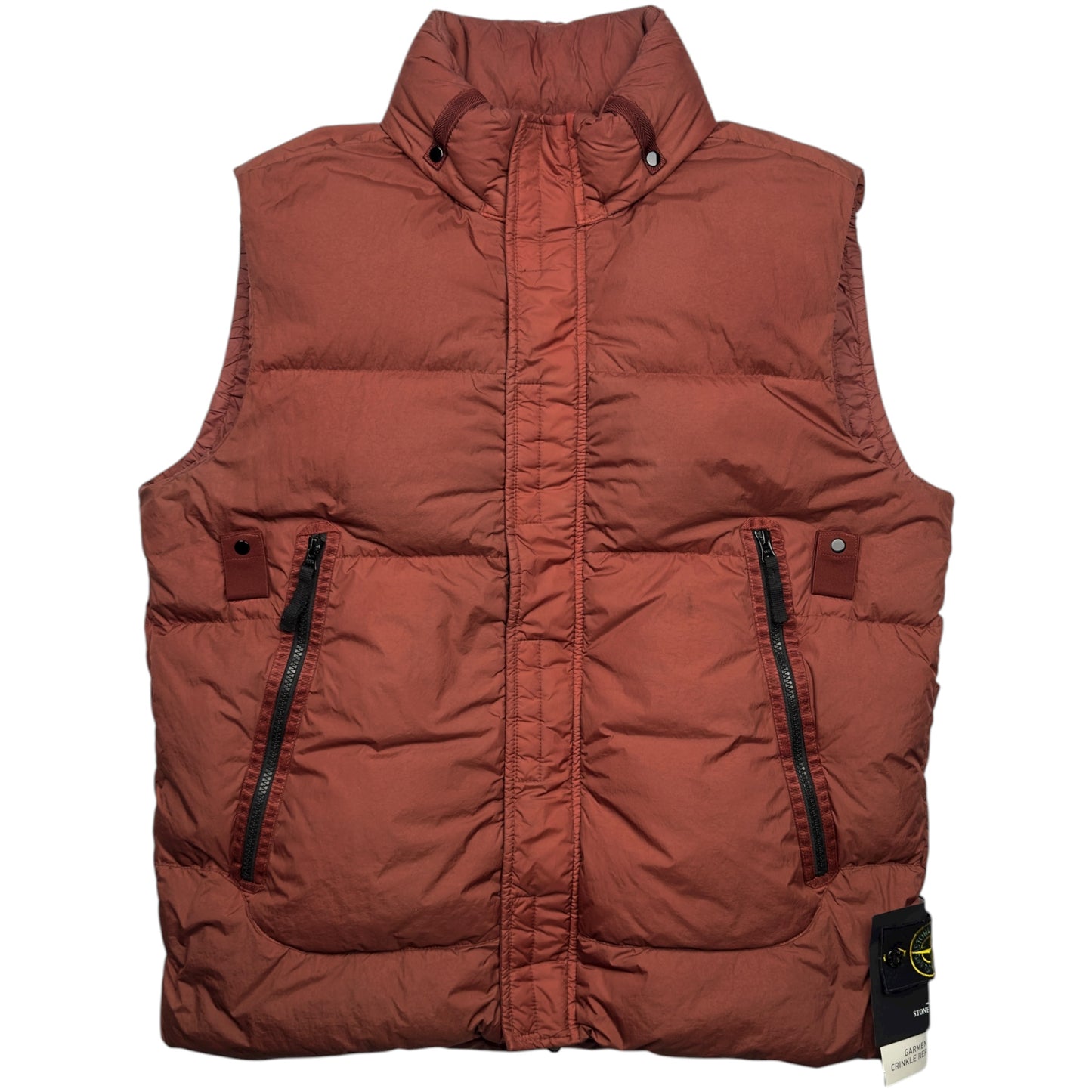 A/W 21 Stone Island Crinkle Reps R NY Down Gilet - Rust