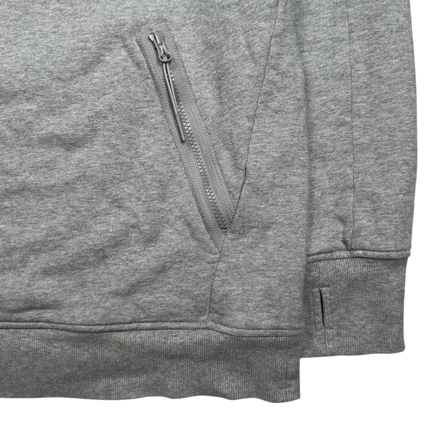 C.P. Company Diagonal Raised Fleece Quarter Zip Sweater - Grey