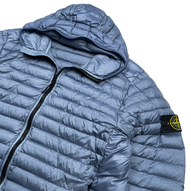 A/W 22 Stone Island Loom Woven Chambers R-Nylon Down TC Puffer Jacket - Avio Blue