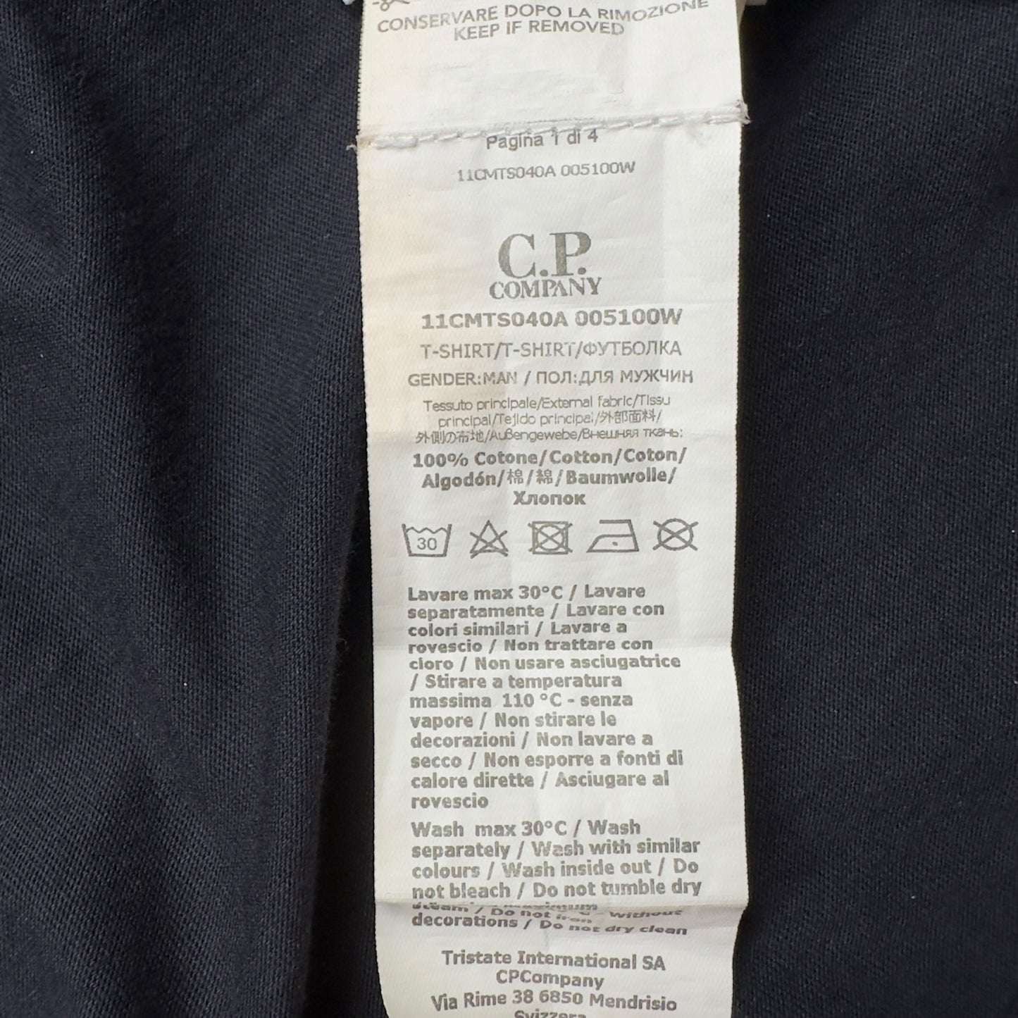 C.P. Company Logo Print T-Shirt - Navy