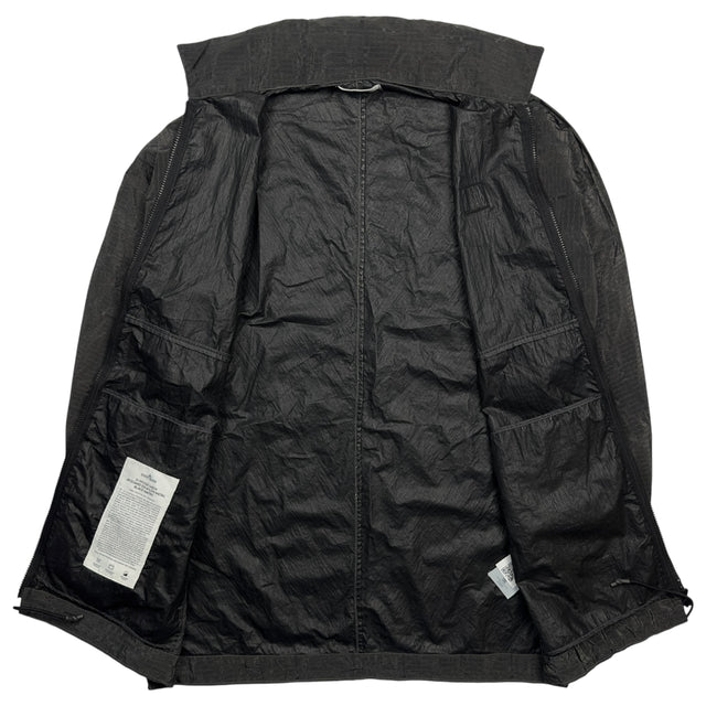 A/W 16 Stone Island House Check Jacquard Nylon Metal Black Watro Parka Jacket