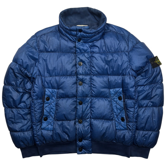 A/W 11 Stone Island Down_26 GR X SQM_N Down Puffer Jacket - Blue