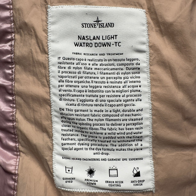 A/W 22 Stone Island Naslan Light Watro Down TC - Dusty Pink