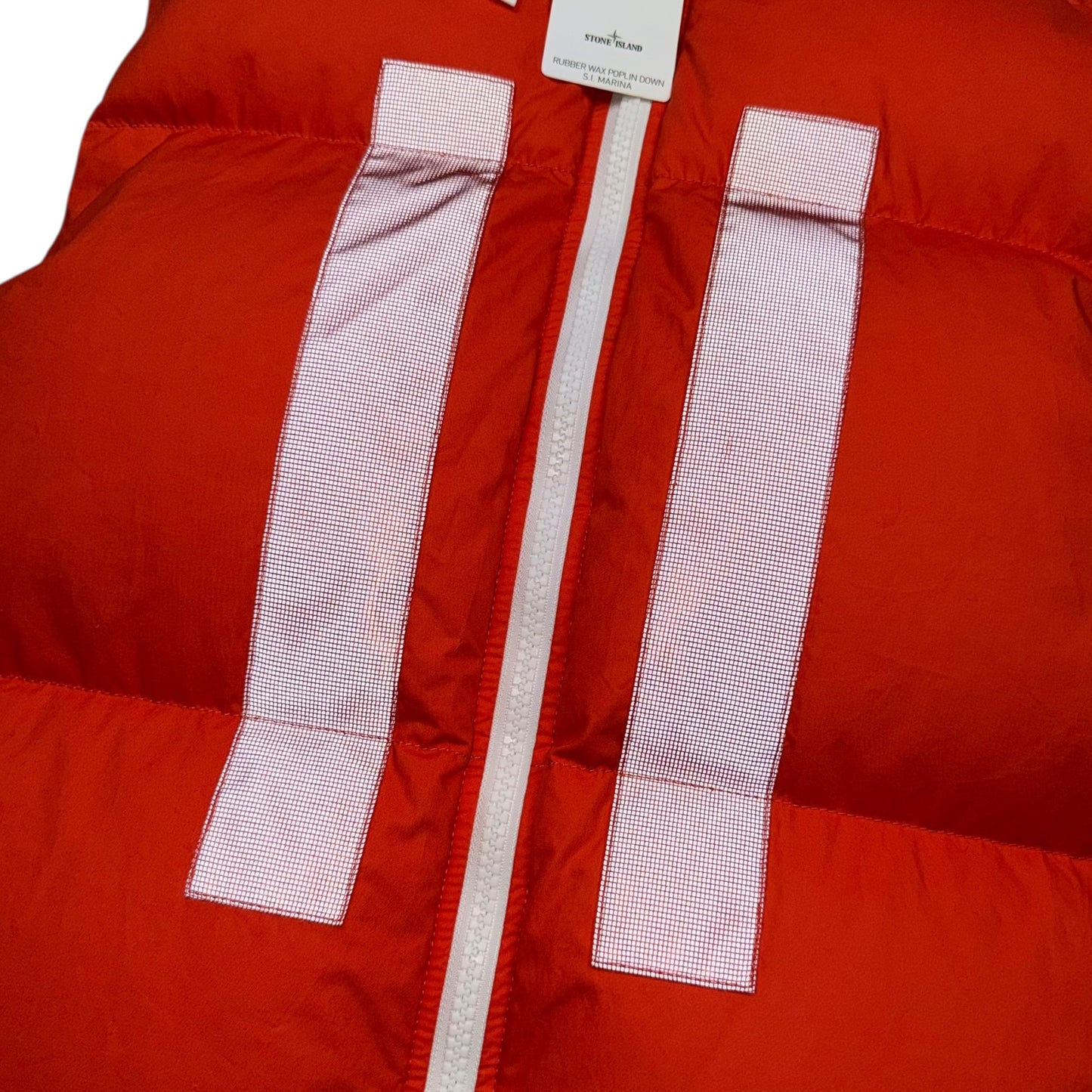 A/W 23 Stone Island Marina Rubber Wax Poplin Down Reflective Puffer Gilet