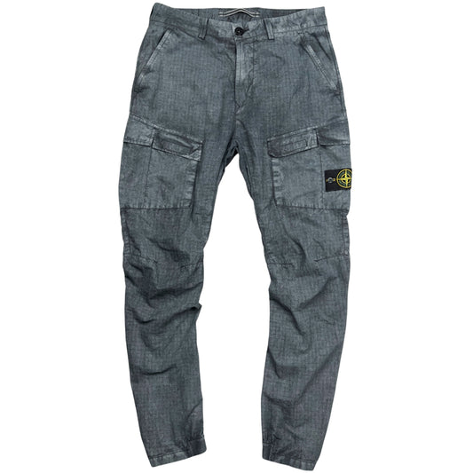 S/S 17 Stone Island Dust Treatment House Check Cargo Trousers