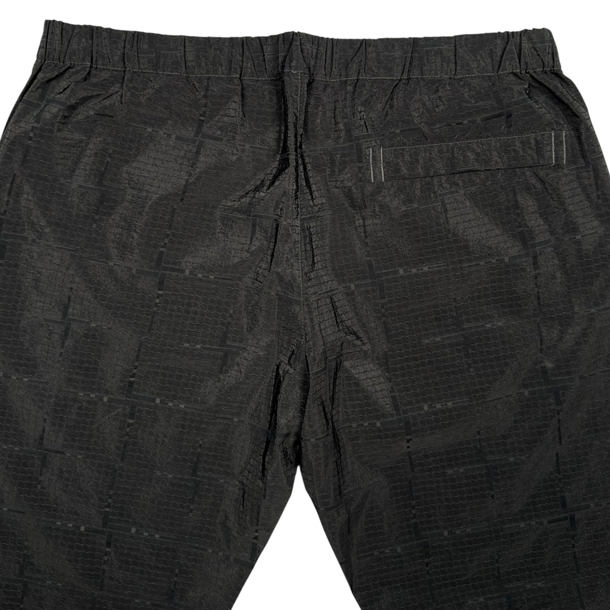 A/W 16 Stone Island House Check Jacquard Nylon Metal Black Watro Cargo Trousers