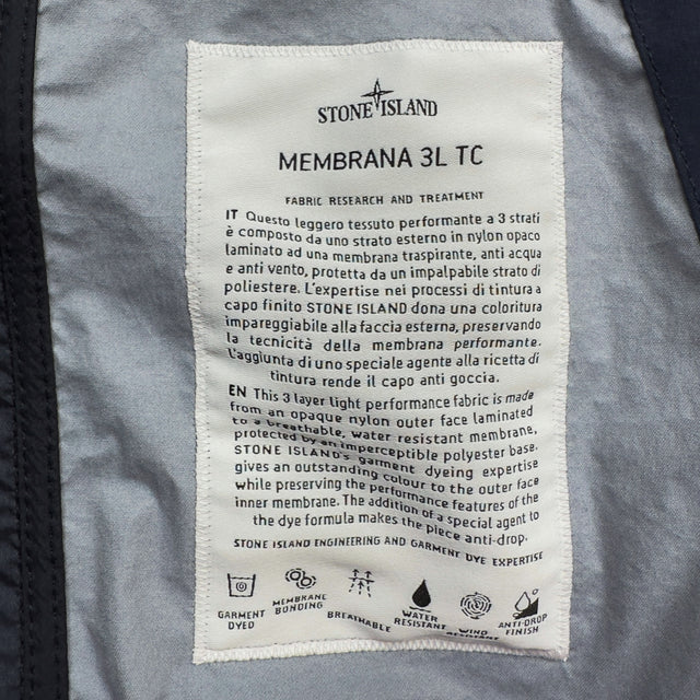 S/S 23 Stone Island Membrana 3L TC Jacket - Navy