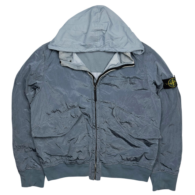 S/S 09 Stone Island Nylon Metal Watro Bomber Jacket - Light Blue