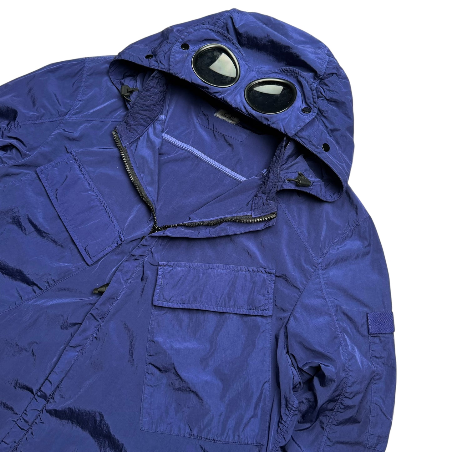 C.P. Company Chrome Nylon Goggle Jacket - Navy
