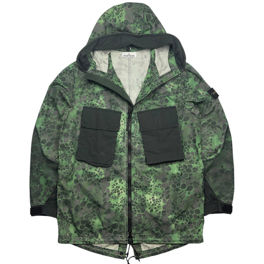S/S 18 Stone Island Alligator Camo Light Cotton / Nylon Rep Parka